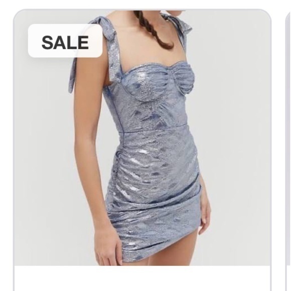 Lioness Dresses & Skirts - Small Urban Outfitters Lioness Silvery Blue Glitter Bodycon Dress NWT